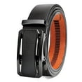 thumbnail image 1 of Mens Belt Leather Ratchet Belt for Dress Pants Casual Automatic Buckle Belt Fit 28"-46" Waist, 1 3/8" Wide, Black, X25025, 1 of 10