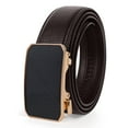 thumbnail image 1 of Mens Belt Leather Ratchet Belt for Dress Pants Casual Automatic Buckle Belt Fit 28"-46" Waist, 1 3/8" Wide, Coffee, X25021, 1 of 10