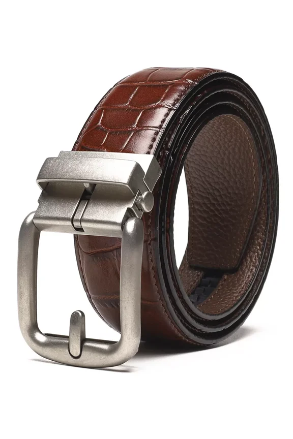 Mens Belt for Men Leather Ratchet Belts with Automatic Buckle,1.4inch width