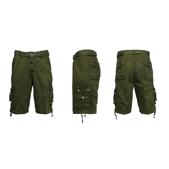 Mens' Belted Cargo Shorts