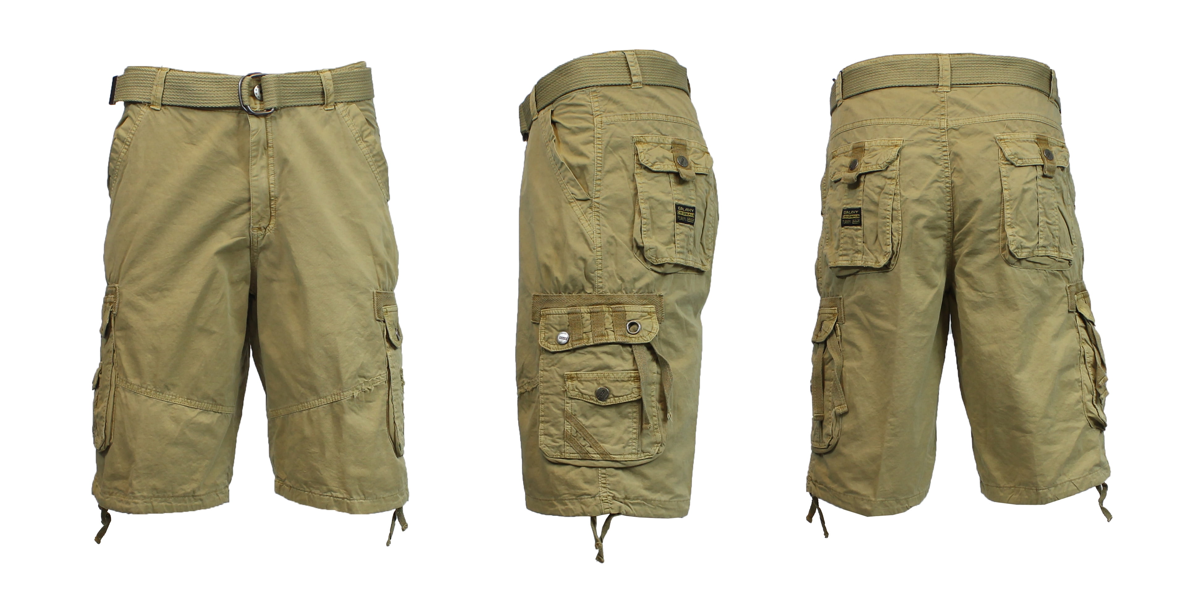 Mens' Belted Cargo Shorts