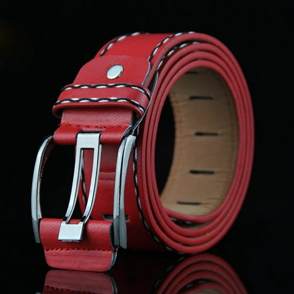 Mens Belt 1 PC Men Red Leather Belts Work Belts for Women