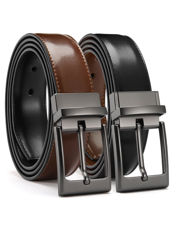 Mens Belts Leather 1 Pack - 1.25" Reversible Belts for Men for Dress Pants