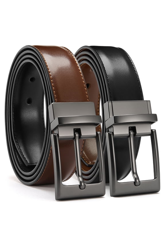 Mens Belts Leather 1 Pack - 1.25" Reversible Belts for Men for Dress Pants
