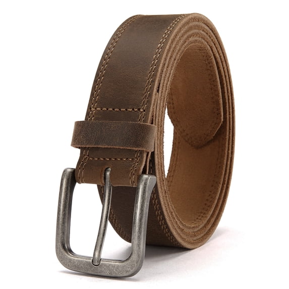 YOETEY Mens Belts Leather - 35mm Genuine Leather Belt for Jeans - Men Gift for Casual Dress