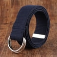 thumbnail image 1 of Mens Belts with Alloy Buckle Unisex Stretch Canvas Waist Narrow Elastic Woven Waistband Multi-color Flexible Elastic Canvas Belt, 1 of 3