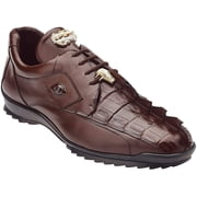 Mens Belvedere Vasco Hornback Crocodile Sneaker Shoes Brown 336122