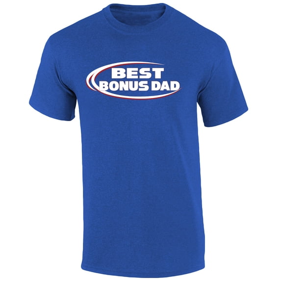 Mens Best Bonus Dad Ever Shirt Funny Blue American Can Logo Parody Short Sleeve T-shirt Graphic Tee-Royal Blue-4xl