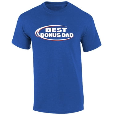 Mens Best Bonus Dad Ever Shirt Funny Blue American Can Logo Parody Short Sleeve T-shirt Graphic Tee-Royal Blue-xxl