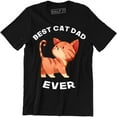 thumbnail image 1 of Mens Best Cat Dad Ever Cat Face Funny Cats Humor T-Shirt, 1 of 4