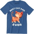 thumbnail image 1 of Mens Best Cat Dad Ever Cat Face Funny Cats Humor T-Shirt, 1 of 4