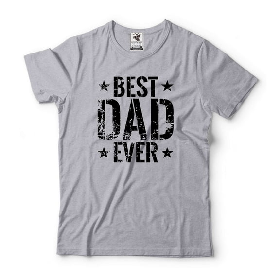 Mens Best Dad Ever T-shirt Father's Day Dad T-Shirt Dad Shirts Dad Birthday Gift Tee (Small Grey)