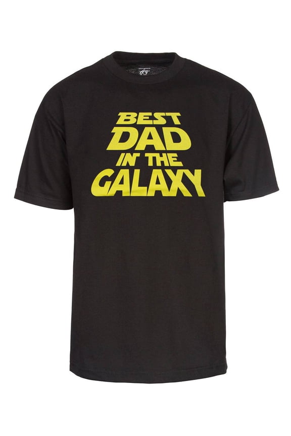 Mens Best Dad in the Galaxy T-Shirt - Black - Medium
