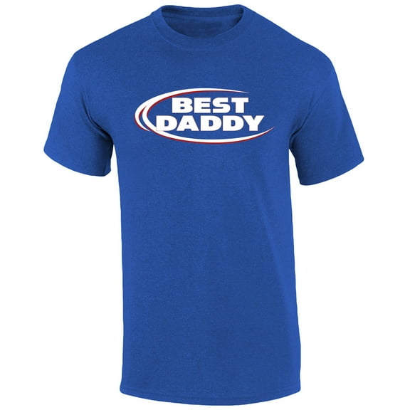 Mens Best Daddy Ever Shirt Funny Blue American Can Logo Parody Short Sleeve T-shirt Graphic Tee-Royal Blue-large