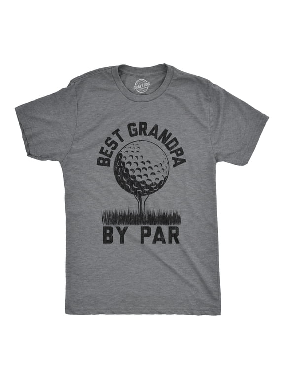 Mens Best Grandpa By Par T Shirt Funny Golf Fathers Day Sports Lover Hilarious Saying Tee Graphic Tees