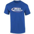 thumbnail image 1 of Mens Best Grandpa Ever Shirt Funny Blue American Can Logo Parody Short Sleeve T-shirt Graphic Tee-Royal Blue-4xl, 1 of 4