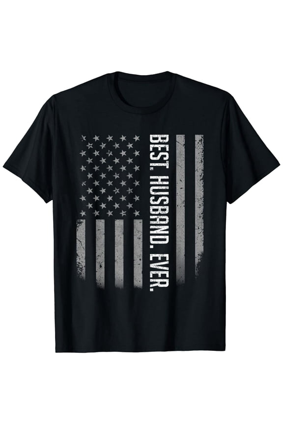 Mens Best Husband Ever American Flag Shirt Gift For Father's Day T-Shirt