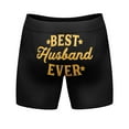 thumbnail image 1 of Mens Best Husband Ever Boxers Funny Fathers Day Gift Graphic Novelty Underwear for Guys, 1 of 4