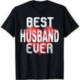 thumbnail image 1 of Mens Best Husband Ever Valentine's Day Love Heart Gift T-Shirt, 1 of 6