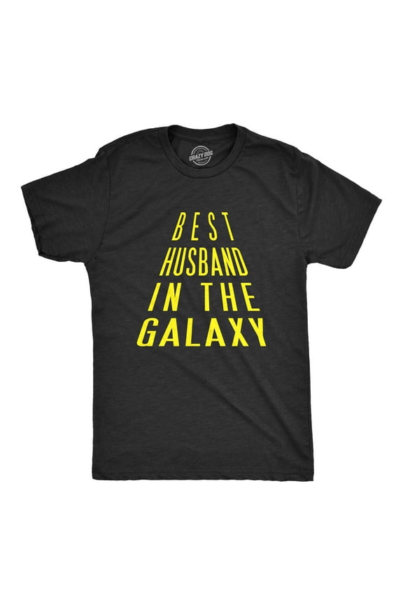 Mens Best Husband In The Galaxy Funny Nerdy Love Valentines Day T shirt Graphic Tees