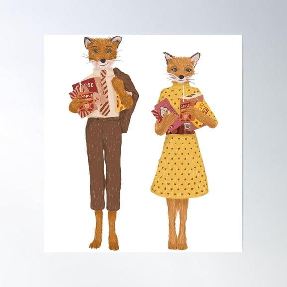 Mens Best The Fantastic Mr Fox Graphic For Fans Poster Wall Art, UNFRAMED PAPER POSTER