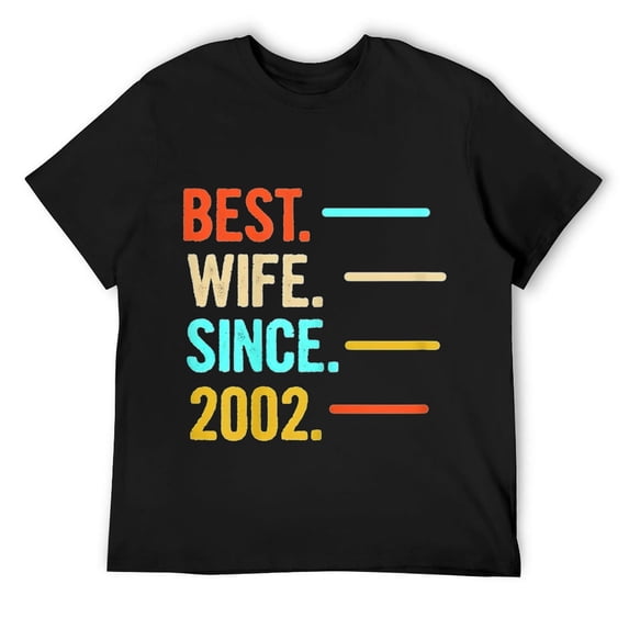 Mens Best Wife Since 2002 T-Shirt Black
