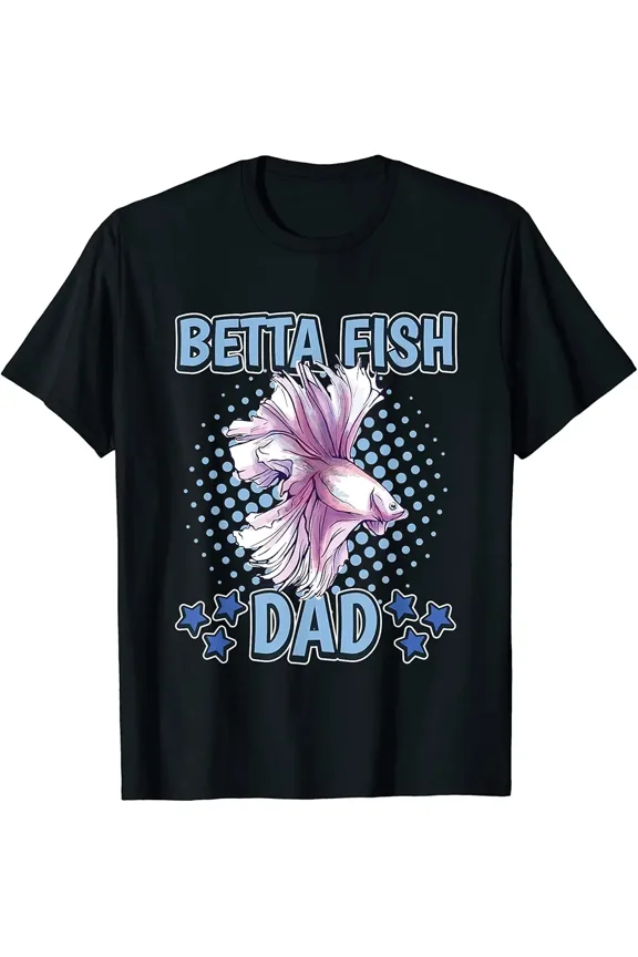 Mens Betta Fish Dad Daddy Father's Day Betta Fish T-Shirt