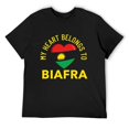 thumbnail image 1 of Mens Biafran Flag My Heart Belongs To Biafra T-Shirt Black Small, 1 of 5