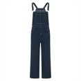 thumbnail image 1 of Mens Bib and Brace Overalls with Pockets Big and Tall Solid Wide Leg Long Jean Cargo Denim Pants Loose Fit Jumpsuits, 1 of 5