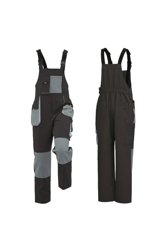 Mens Bib and Brace Work Overalls Mechanic Protective Coveralls Adjustable Strap Painter Jumpsuits with Pockets