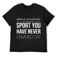 thumbnail image 1 of Mens Bible Quizzing - The Toughest Sport You've Never Heard Of T-Shirt Black, 1 of 5