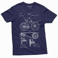 thumbnail image 1 of Mens Bicycle Patent 1860 T-Shirt Bike Invention History Cyclist Tee Shirt (4X-Large Navy Blue), 1 of 5