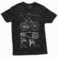 thumbnail image 1 of Mens Bicycle Patent 1860 T-Shirt Bike Invention History Cyclist Tee Shirt (X-Large Black), 1 of 5