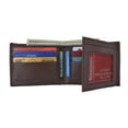 thumbnail image 1 of Mens Bifold Flap Out ID Windows Genuine Leather Wallet 1192, 1 of 35