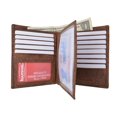 thumbnail image 1 of Mens Bifold Hipster Genuine Hunter Leather RFID Blocking Euro Credit Card ID Bill Wallet, 1 of 23