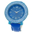 thumbnail image 1 of Mens Big Blue Clubbing watch Natural diamond Bezel 56mm 14mm case. 22mm wide Blue leather strap fits 9 inches wrist., 1 of 3
