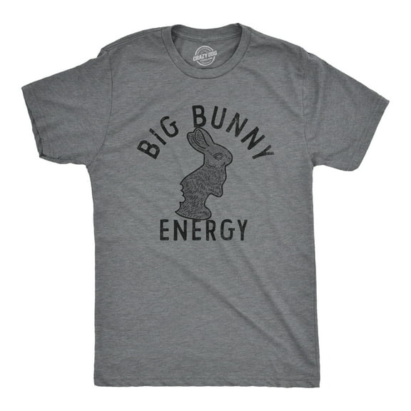Mens Big Bunny Energy T Shirt Funny Easter Sunday Chocolate Rabbit Vibes Tee for Guys Graphic Tees