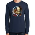 thumbnail image 1 of Mens Big Chief Dream-Catcher Long Sleeve Tee Shirt, 2XL Navy Blue (TALL Size), 1 of 5