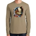 thumbnail image 1 of Mens Big Chief Dream-Catcher Long Sleeve Tee Shirt, 4XL Sand (TALL Size), 1 of 5