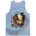 thumbnail image 1 of Mens Big Chief Dreamcatcher Tie Dye Tanktop, Large Lagoon Blue, 1 of 4