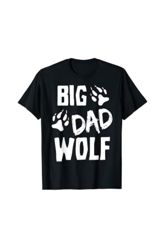 Mens Big Dad Wolf Costume Halloween Daddy Funny Dad Father's Day T-Shirt, Unisex T-Shirt