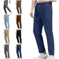 thumbnail image 1 of Mens and Big Men's Mens Pants Lightweight Hiking Running Pants Outdoor Sports Breathable Zipper Pockets Athletic Work Pants Full Length Pants Men's Trousers, 1 of 6