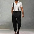 thumbnail image 1 of Mens and Big Men's Mens Pants Overalls Workwear Fashion Casual Jumpsuit Adjujstable Strap Romper Coverall Loose Long Cotton Bib Overalls Men's Trousers, 1 of 6