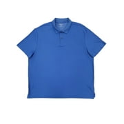 LIZ CLAIBORNE Mens Big & Tall Blue Heather Dry Cool Stretch Short Sleeve Polo Shirt 4XLT