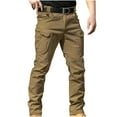 thumbnail image 1 of Mens Big & Tall Cargo Pants, Men's Cargo Pants Ripstop Water Resistant Hiking Work Pants Outdoor Multi Pockets Army Tactical Pants L-4XL, 1 of 4