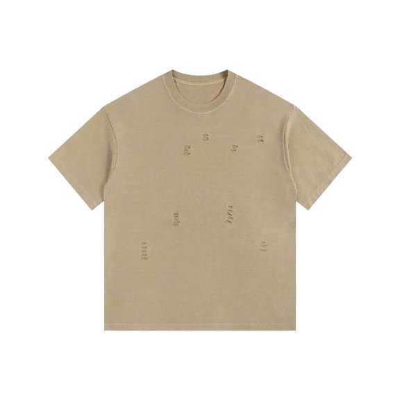 Mens Big and Tall Cotton T-Shirts S-5X Plus Size Ripped Short Sleeve Tees Tops Crewneck Solid Color Pullover Casual Going-Out Tshirts Shirts