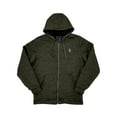 thumbnail image 1 of Mens Big & Tall Heather Green Fleece Lined Zip Hoodie Sweatshirt 2XLB, 1 of 1