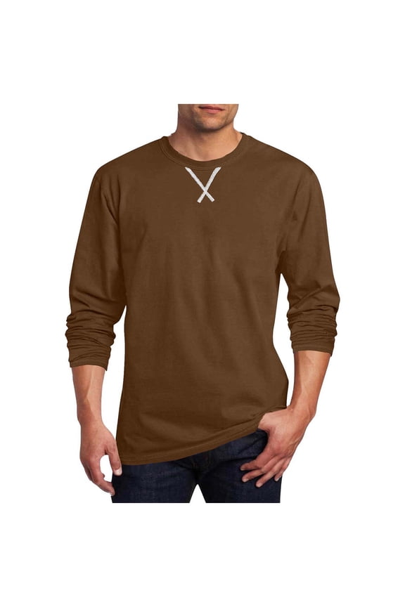 Mens Big & Tall Long Sleeve T-Shirts Cotton Blend Crew Neck Tee Casual Basic Pullover Shirts Summer Lightweight Soft Solid Color Athletic Workout Loose Fit Tops