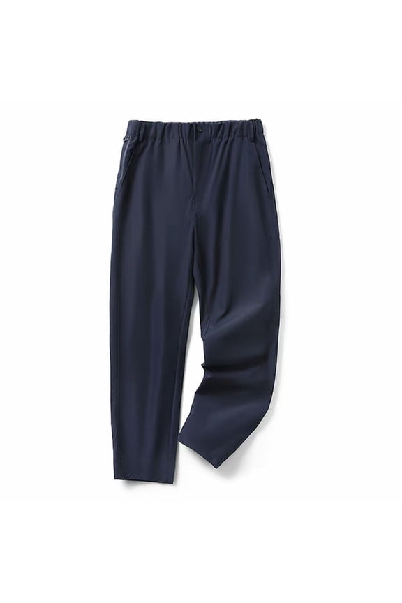 Mens Big & Tall Quick-Drying Pants Plus Size Waterproof Trousers for Men Straight Leg Elastic Waisted Hiking Pant with Pockets