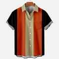 thumbnail image 1 of Mens Big & Tall Shirts Plus Size S-4X Short Sleeve Button-Down Collared Tshirts Shirt with Pocket Breathable Color Block Hawaiian Beach Tees Tops, 1 of 6